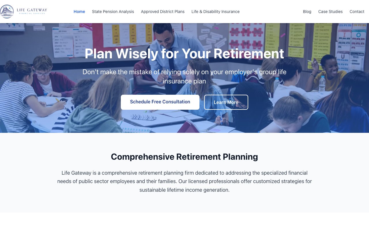 Life Gateway website screenshot